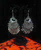 Silver oxidized earrings with exclusive silver peacock  work for a stunning and stylish look.