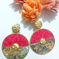 E0451_Trendy disc shaped earring (medium size)