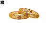 B026_S_Classy Style 1 gm Gold plated bangles studded with American Diamond stones.