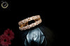 B021_S_Classy Style Rose Gold plated Bangle studded with American Diamond set of 2