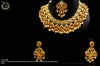 BN02_Classy Style Stunning Kundan round centre bridal necklace set with yellow pearl drops
