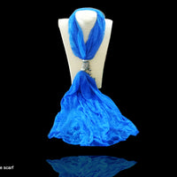 P031_Beautiful Blue Pendent Scarf