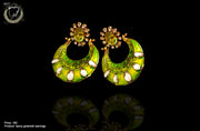 E01_Chandbali design fancy greenish Earring