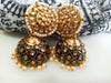 E0309_Gorgeous Meenakari Danglers studded with American Diamond stones with a touch of pearl drops.