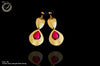 E04_Classic Style fancy matte gold finish earring.