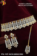 Elegant Necklace studded with American Diamond