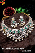 Elegant Necklace studded with American Diamond