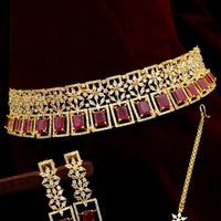 Elegant Necklace studded with American Diamond