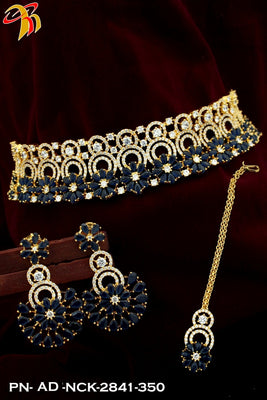 Elegant Necklace studded with American Diamond