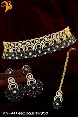 Elegant Necklace studded with American Diamond