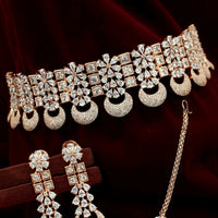 Elegant Necklace studded with American Diamond