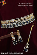 Elegant Necklace studded with American Diamond