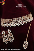 Elegant Necklace studded with American Diamond