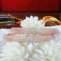 B078_S_Gorgeous  Rose Gold American diamond bangles .