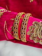 B065_Gorgeous Gold plated bangles  studded with  American Diamond  stones.