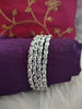 B0269_Gorgeous sleek design American diamond bangles with beautiful stone work