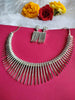 N01195_Elegant design American Diamond choker necklace studded with beautiful dazzling stones with delicate work.