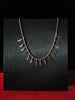 N0293_Lovely Oxidized choker necklace with delicate leafy shaped pendants.