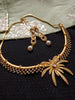 N01_Elegant Necklace studded with American Diamond with base Golden color.