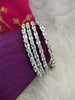 B0269_Gorgeous sleek design American diamond bangles with beautiful stone work