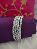 B0269_Gorgeous sleek design American diamond bangles with beautiful stone work