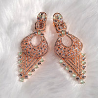 E0852_Gorgeous  statement American Diamond studded danglers with beautiful patterns.