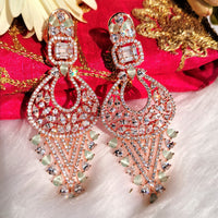 E0852_Gorgeous  statement American Diamond studded danglers with beautiful patterns.