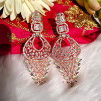 E0852_Gorgeous  statement American Diamond studded danglers with beautiful patterns.