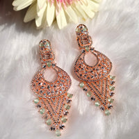 E0852_Gorgeous  statement American Diamond studded danglers with beautiful patterns.