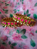 B0285_Classy square design bangles with delicate work of kundan stones with a touch of pink stones.