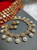 N0458_Lovely American Diamond necklace set with delicate stone work  with a touch of pearls.