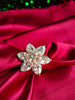 R064_Gorgeous flower design American Diamond studded statement ring.