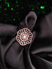 R073_Grand Designer rose gold American Diamond studded statement ring.