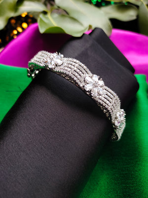 B0324_Lovely designer bracelets studded with delicate work of american diamond stones.