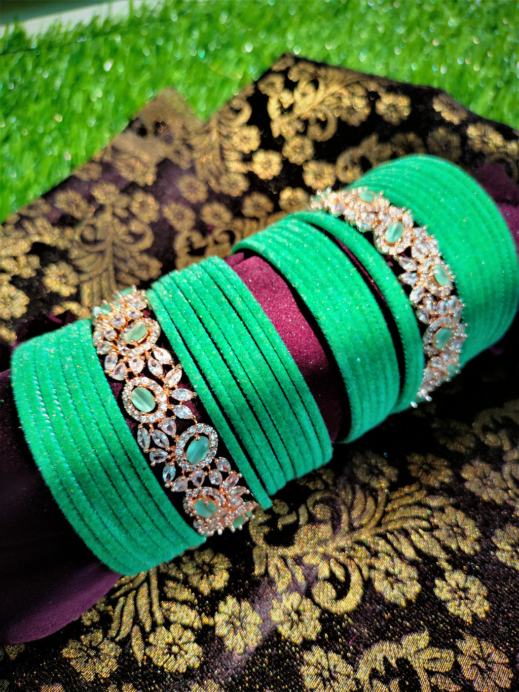 Mint hot sale green bangles