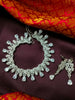 N03030_Gorgeous  designer silver polished American diamond embellished choker necklace set with a touch of white stones.