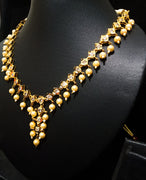 Elegant Necklace studded with American Diamond & classy Pearls