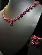 Eye Catching Necklace studded with delicate  work of finest ruby