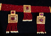 Grand Necklace with finest of Maroon Crystal based work over quality metal