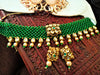 N064_Gorgeous Crystal Choker Necklace with delicate Kundan work embellished with pearls.