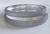 B049_S_Classy Silver plated bangles studded with  American Diamond stones.