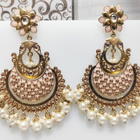 E0139_Classy meenakari dangers with delicate meena work with a touch of pearls.