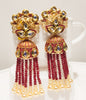 E0132_Classy  crystal chain drop earring with delicate kundan work.