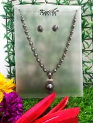 N092_Fancy necklace set studded  with a touch of stones.