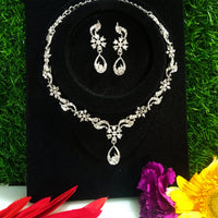 N097_Fancy necklace set studded  with a touch of stones.