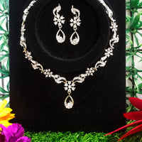 N097_Fancy necklace set studded  with a touch of stones.