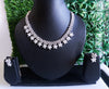 N099_Elegant floral design American Diamond  choker necklace set.