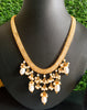 N0109_ Gorgeous necklace set with a touch of stones and pearls.