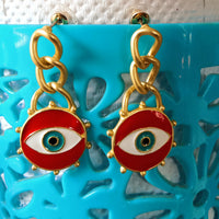 E0344_Trendy eye earring (small drop hangings).