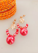 E0355_Classy bead earrings (medium size hangings).